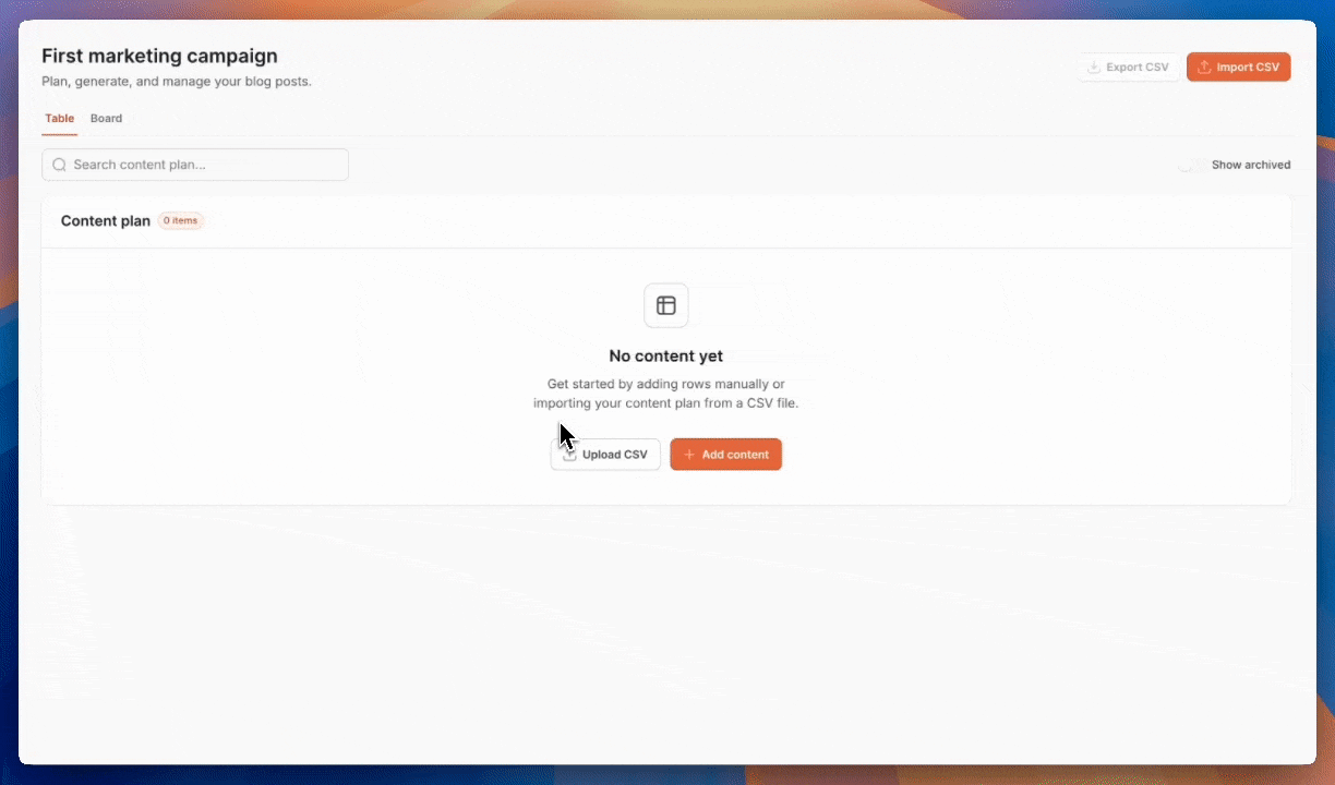 Import and export integrations